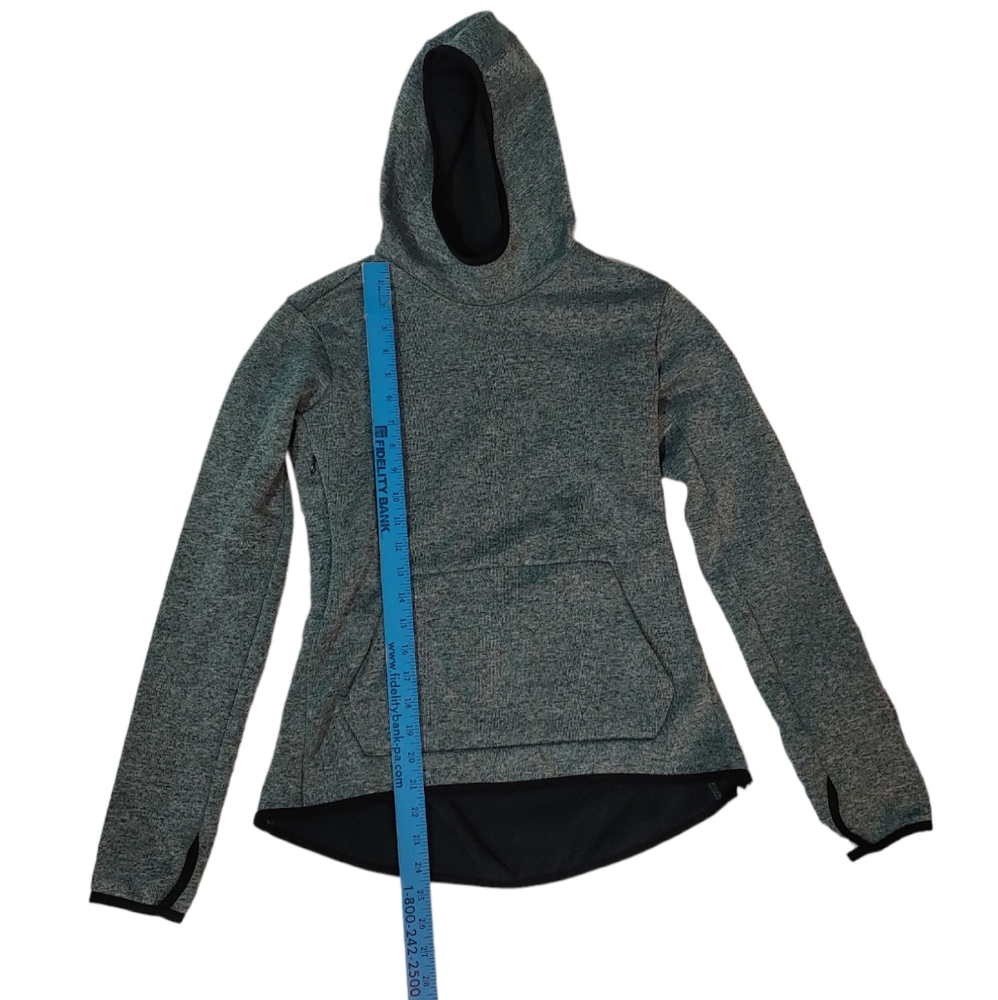 NIKE Dri-Fit Women's Pullover Hoodie Fleece Lined Heathered Green Size Small - Picture 9 of 10